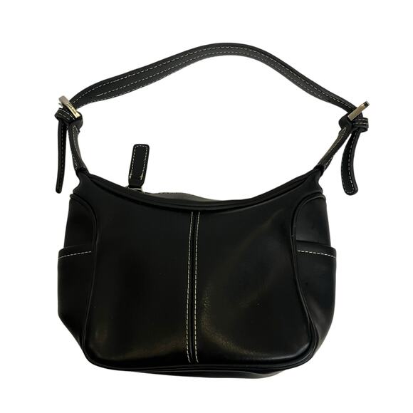 Vintage Y2K Nine West Black Vegan Leather Mini Shoulder Bag - Picture 1 of 9